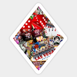 Diamond Playing Card Shape Sticker